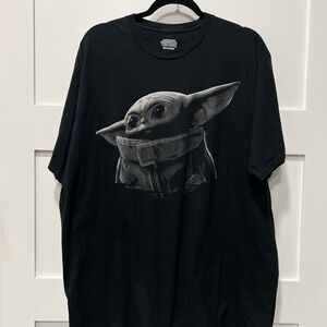Star Wars Black Tee with Yoda Design